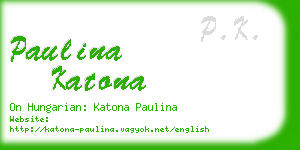 paulina katona business card